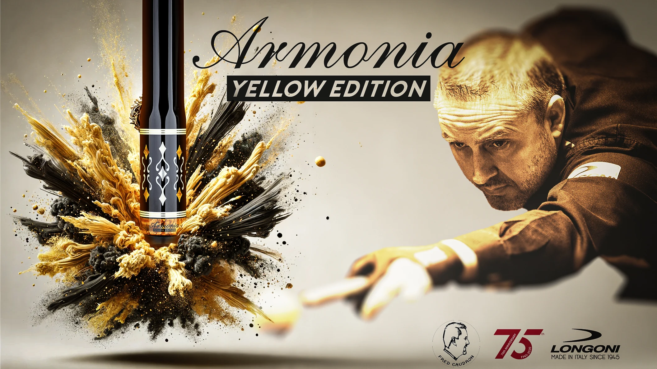 Longoni carom cue - Armonia Yellow by Frédéric Caudron - Imagen 2