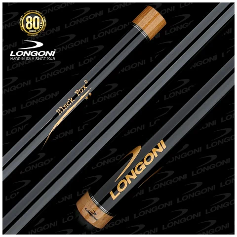 Longoni carom cue - Black fox II Wood