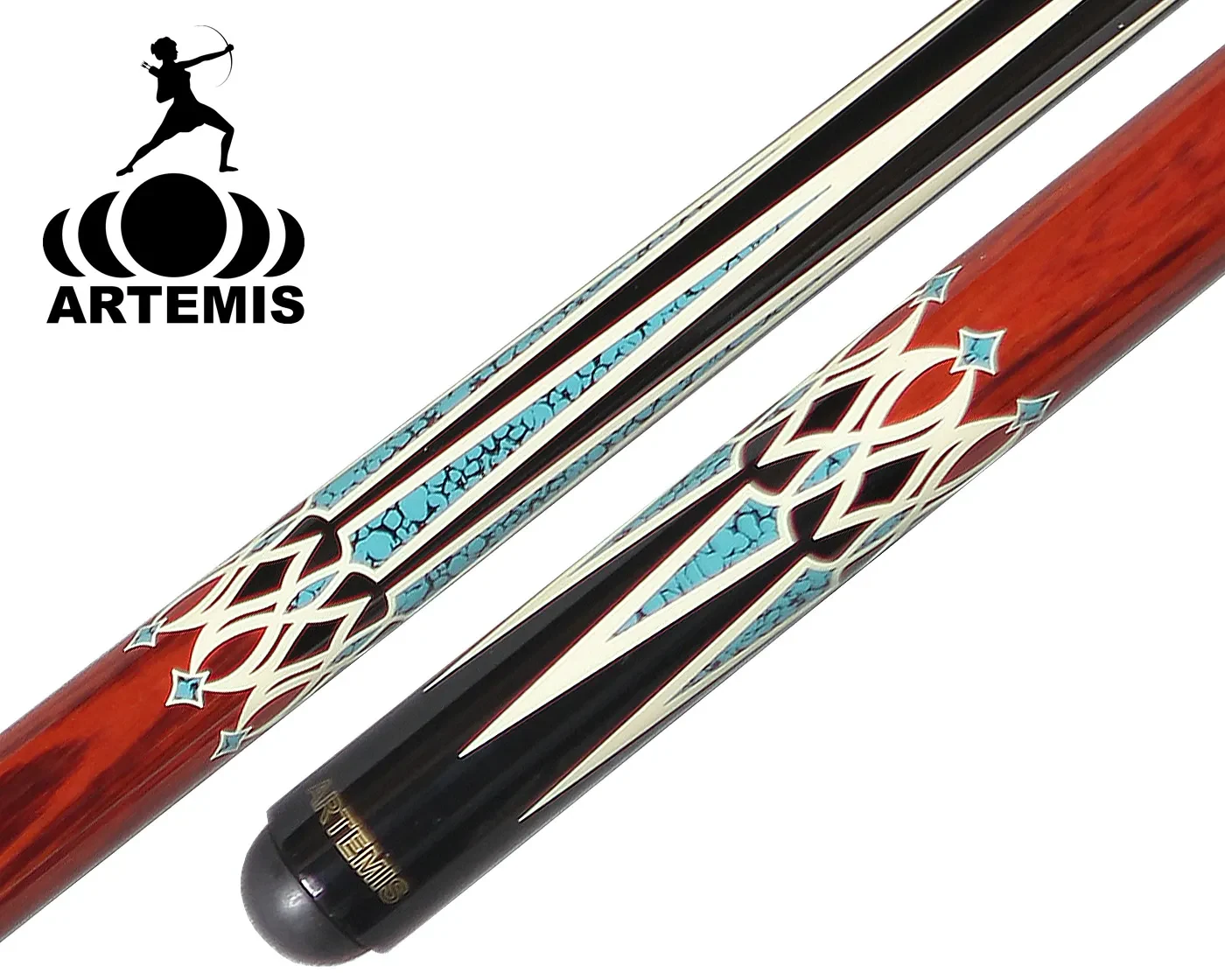 Taco de Billar Carambola Artemis Mister 100 Madera Roja / Puntas Azules